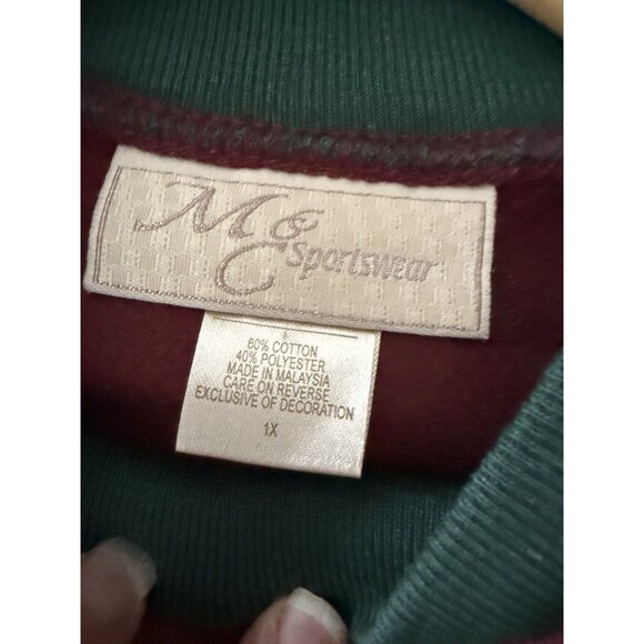 Vintage Grandma Grandkids Embroidered Crewneck Sweatshirt Size 1X 90s Cottage - Picture 3 of 3